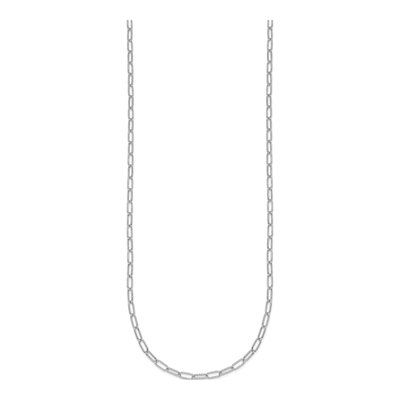 14K White Gold 2.4mm Flat Oval Cable Chain – view 3