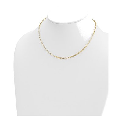 14K Yellow Gold 2.4mm Flat Oval Cable Chain – view 5