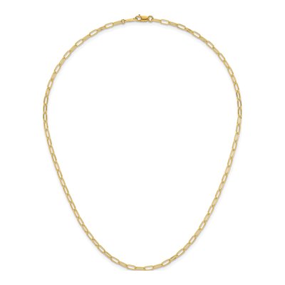 14K Yellow Gold 2.4mm Flat Oval Cable Chain – view 6
