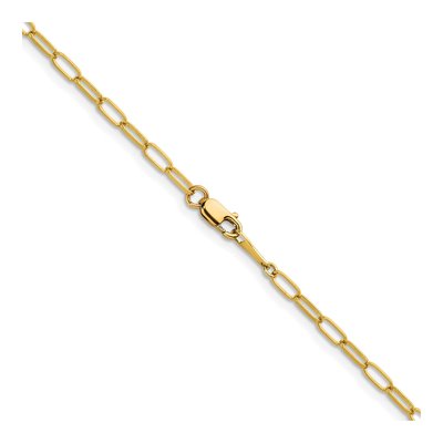 14K Yellow Gold 2.4mm Flat Oval Cable Chain – view 4