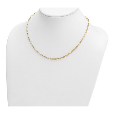14K Yellow Gold 2.4mm Flat Oval Cable Chain – view 5