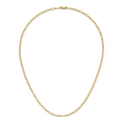 14K Yellow Gold 2.4mm Flat Oval Cable Chain – view 6