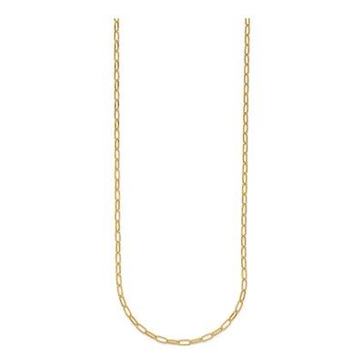 14K Yellow Gold 2.4mm Flat Oval Cable Chain – view 3