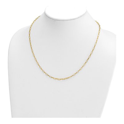 14K Yellow Gold 2.4mm Flat Oval Cable Chain – view 5