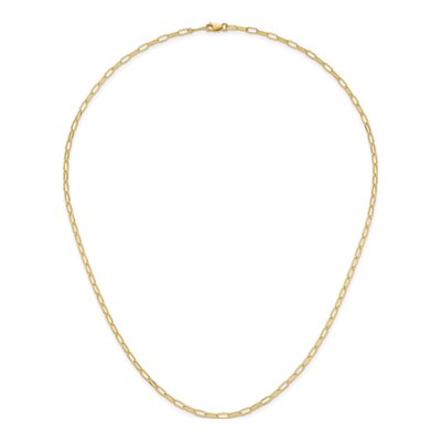 14K Yellow Gold 2.4mm Flat Oval Cable Chain – view 6