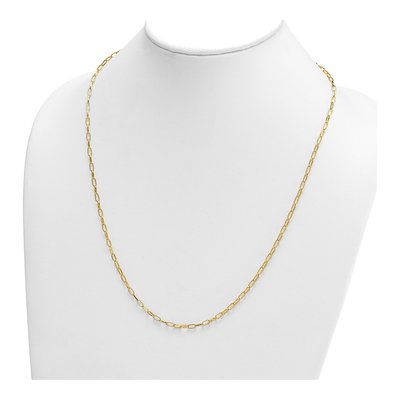 14K Yellow Gold 2.4mm Flat Oval Cable Chain – view 5