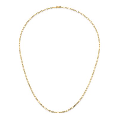 14K Yellow Gold 2.4mm Flat Oval Cable Chain – view 6