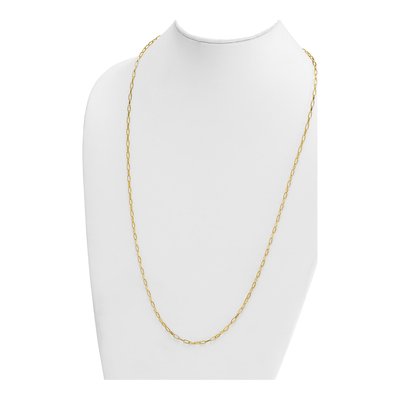 14K Yellow Gold 2.4mm Flat Oval Cable Chain – view 5