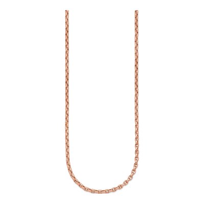 14K Rose Gold 3.5mm Oval Rolo Open Link Chain – view 4