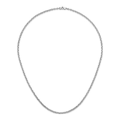 14K White Gold 3.5mm Oval Open Link Chain – view 6
