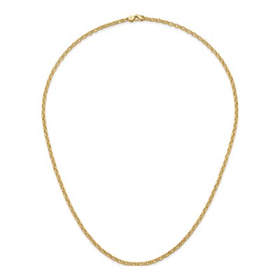 14K Yellow Gold 3.5mm Oval Rolo Open Link Chain – view 6