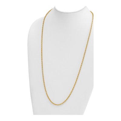 14K Yellow Gold 3.5mm Oval Rolo Open Link Chain – view 5