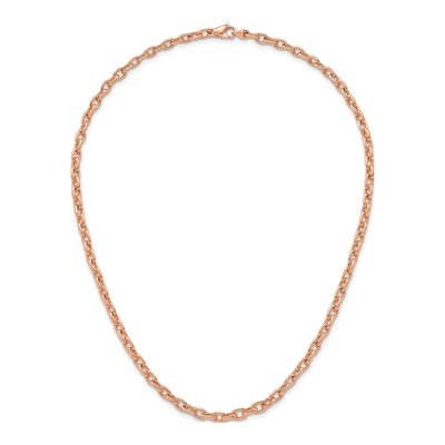 14K Rose Gold 4.7mm Cable Open Link Chain – view 5