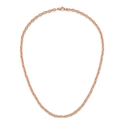14K Rose Gold 4.7mm Cable Open Link Chain – view 5
