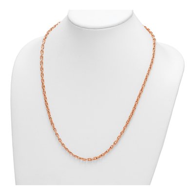 14K Rose Gold 4.7mm Cable Open Link Chain – view 4