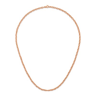 14K Rose Gold 4.7mm Cable Open Link Chain – view 5