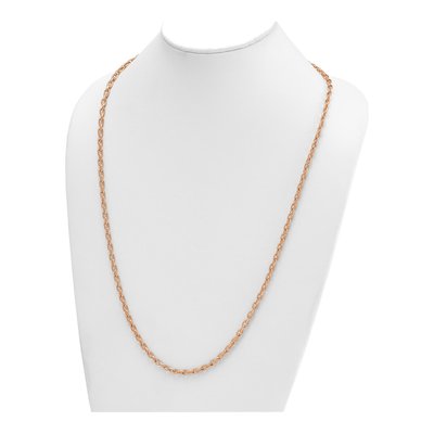 14K Rose Gold 4.7mm Cable Open Link Chain – view 4