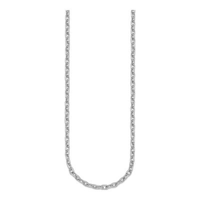 14K White Gold 4.7mm Cable Open Link Chain – view 2