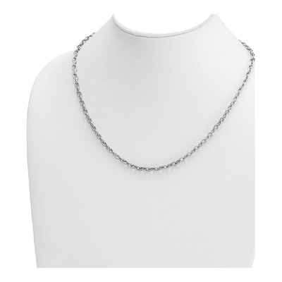 14K White Gold 4.7mm Cable Open Link Chain – view 5
