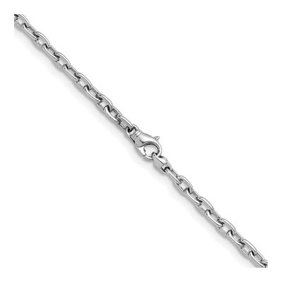 14K White Gold 4.7mm Cable Open Link Chain – view 3