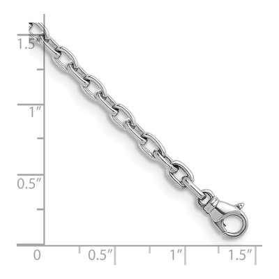 14K White Gold 4.7mm Cable Open Link Chain – view 6