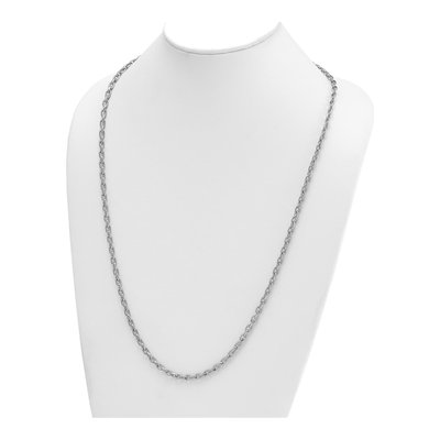 14K White Gold 4.7mm Cable Open Link Chain – view 4