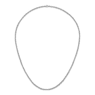 14K White Gold 4.7mm Cable Open Link Chain – view 5
