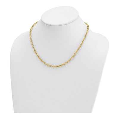 14K Yellow Gold 4.7mm Cable Open Link Chain – view 5