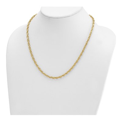 14K Yellow Gold 4.7mm Cable Open Link Chain – view 5