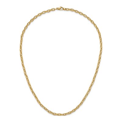 14K Yellow Gold 4.7mm Cable Open Link Chain – view 6
