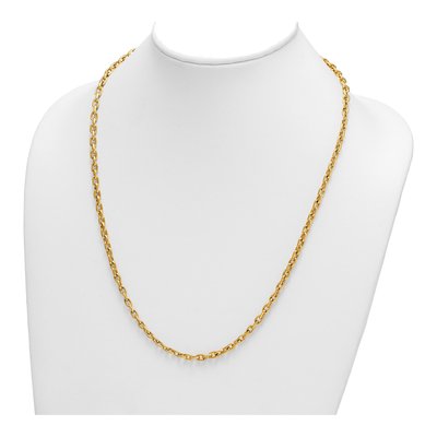14K Yellow Gold 4.7mm Cable Open Link Chain – view 5