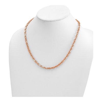 14K Rose Gold 5mm Flat Cable Chain – view 3