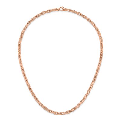 14K Rose Gold 5mm Flat Cable Chain – view 5