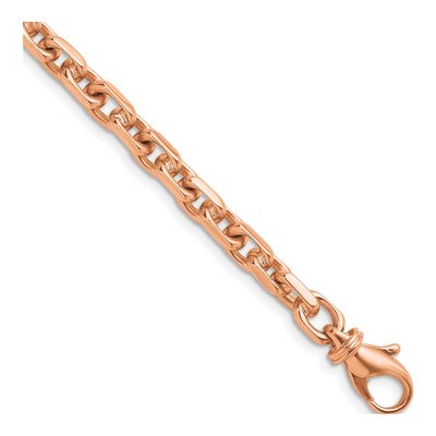 14K Rose Gold 5mm Flat Cable Chain