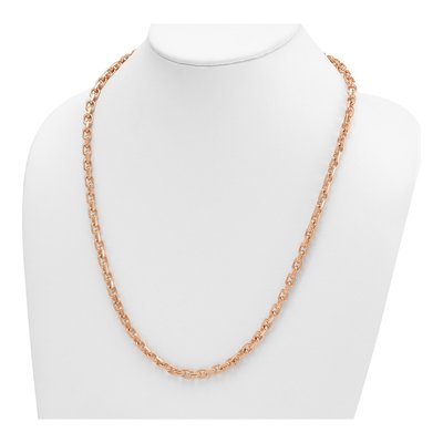 14K Rose Gold 5mm Flat Cable Chain – view 3