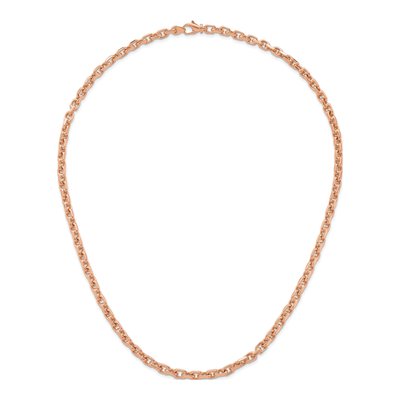 14K Rose Gold 5mm Flat Cable Chain – view 5