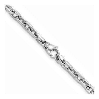 14K White Gold 5mm Flat Cable Chain – view 4