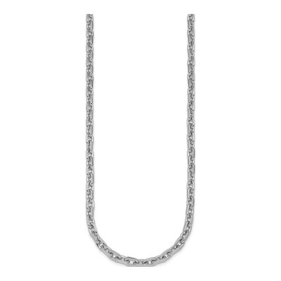 14K White Gold 5mm Flat Cable Chain – view 3