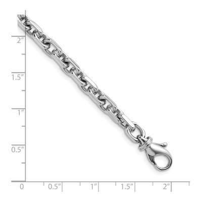 14K White Gold 5mm Flat Cable Chain – view 5