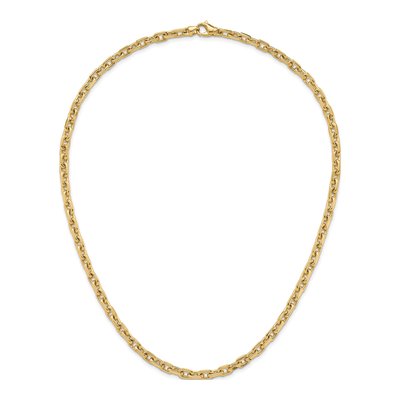 14K Yellow Gold 5mm Flat Edge Cable Chain – view 5