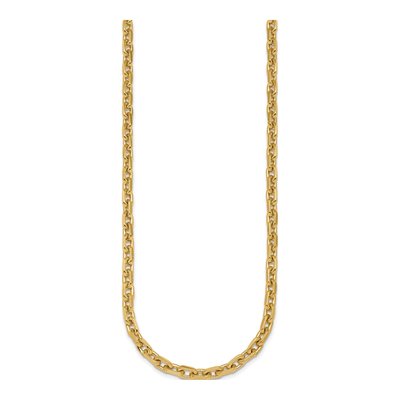 14K Yellow Gold 5mm Flat Cable Chain – view 4