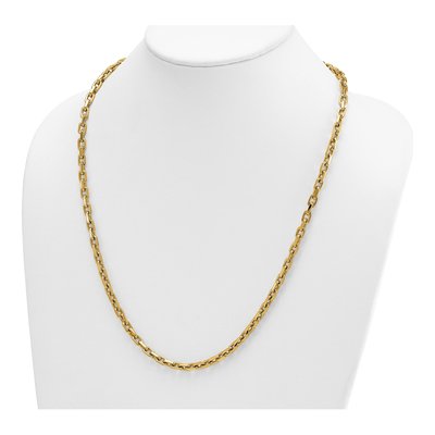 14K Yellow Gold 5mm Flat Cable Chain – view 6