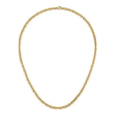 14K Yellow Gold 5mm Flat Cable Chain – view 7