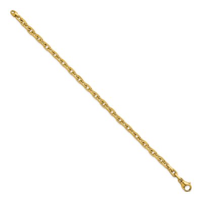 14K Yellow Gold 5mm Flat Cable Chain Bracelet – view 3