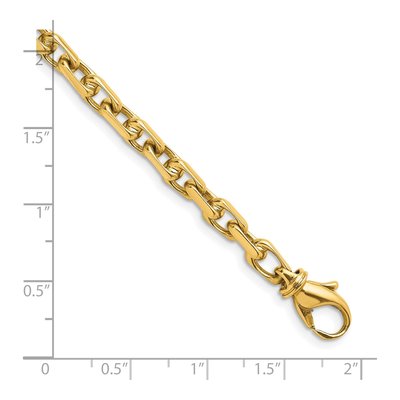 14K Rose Gold 5.4mm Flat Cable Chain Bracelet – view 4