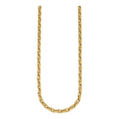 14K Yellow Gold 5.4mm Flat Cable Chain – view 2