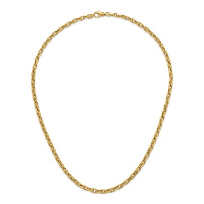 14K Yellow Gold 5.4mm Flat Cable Chain – view 6