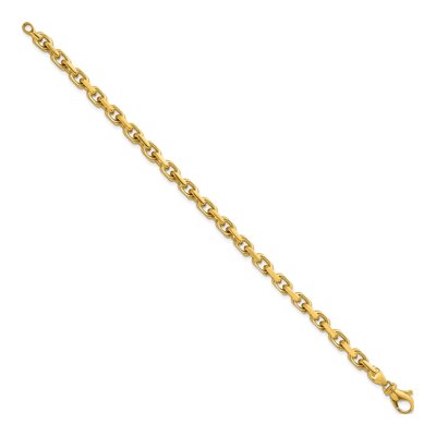 14K Yellow Gold 5.4mm Flat Cable Chain Bracelet – view 3