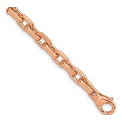 14K Rose Gold 6.2mm Flat Cable Chain
