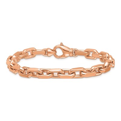 14K Rose Gold 6.2mm Flat Cable Chain Anklet – view 4